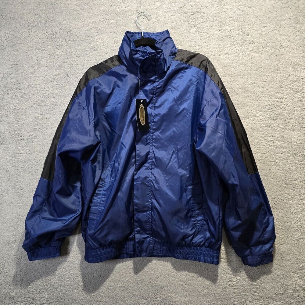 Canyon Guide Outfitters Jacket Sz Large Mens Blue Black Outdoors Hiking Walking